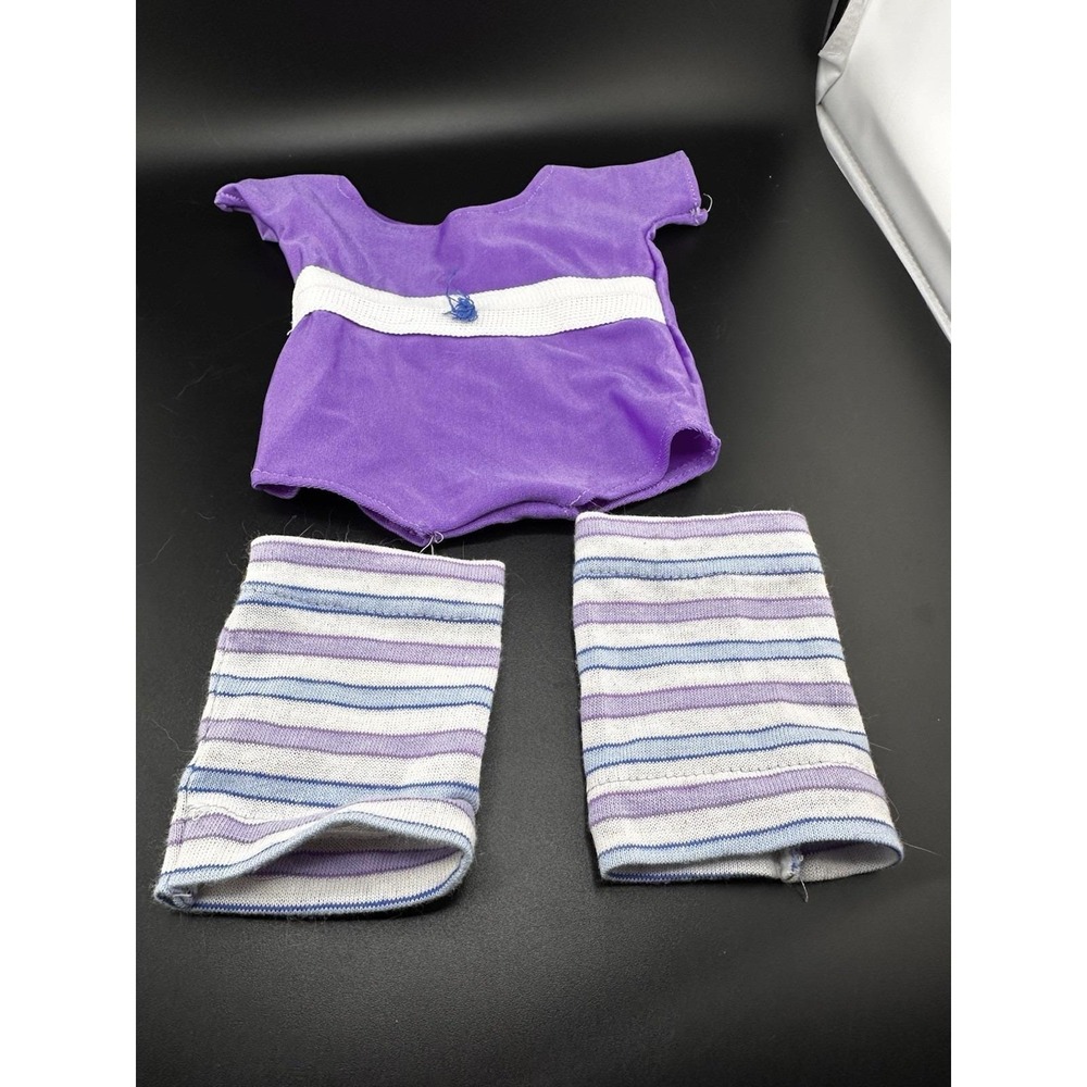 Unbranded Rare Vintage Purple Exercise Outfit Leg Warmers 16" Doll Fits CPK READ